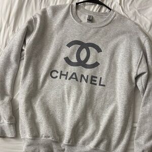 Chanel logo crewneck sweatshirt